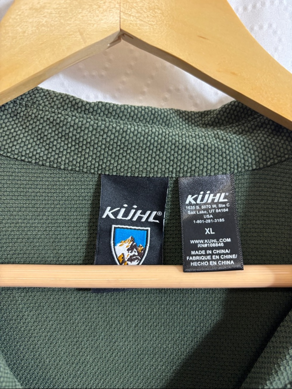 Kuhl Olive Green Icelandr Short Sleeve Polo Shirt - Picture 3 of 6